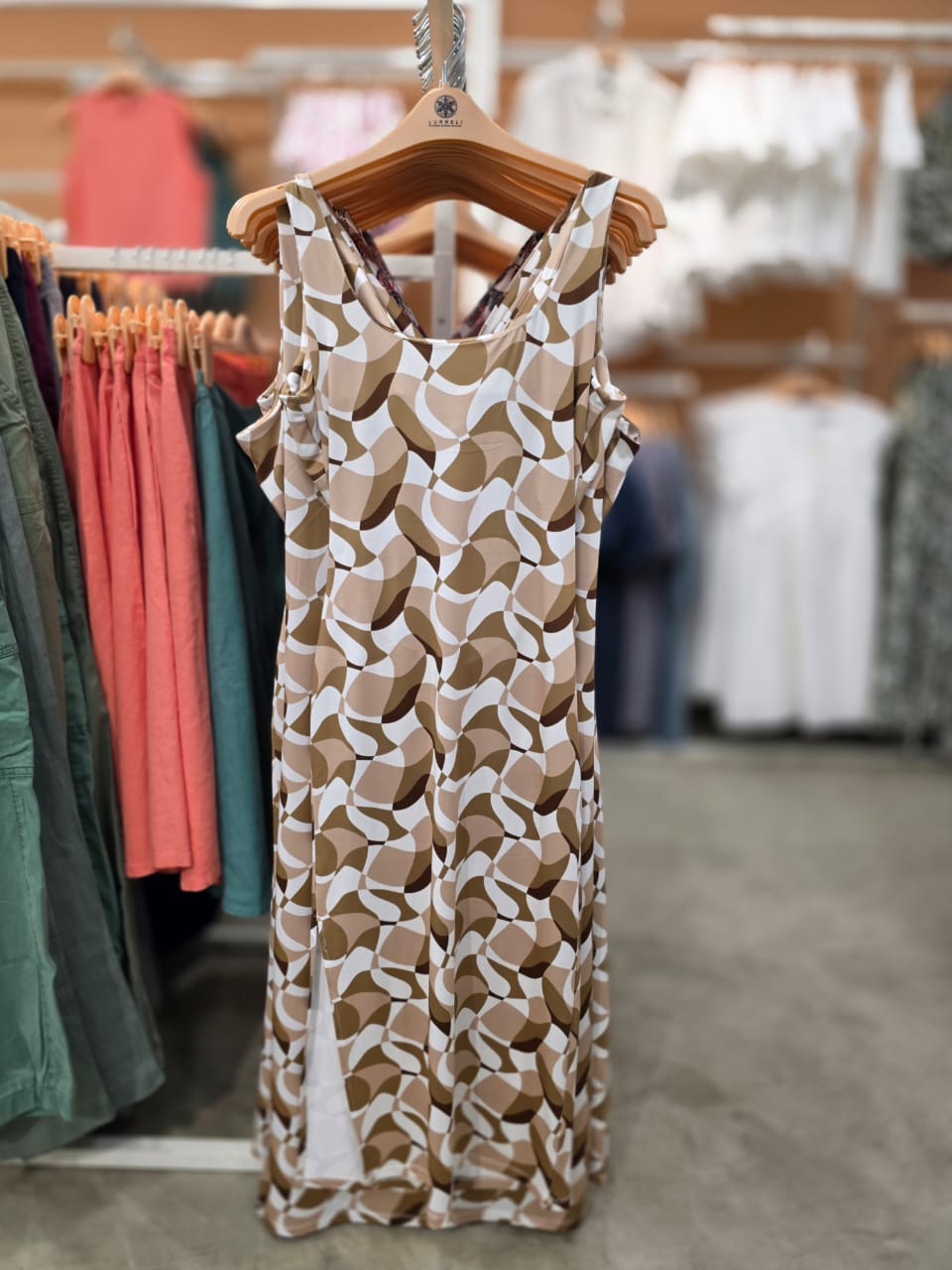 Sleeveless Printed Dress