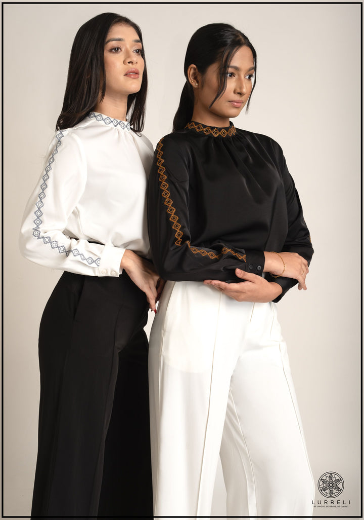 Embroider Long-sleeved Chinese Shirt