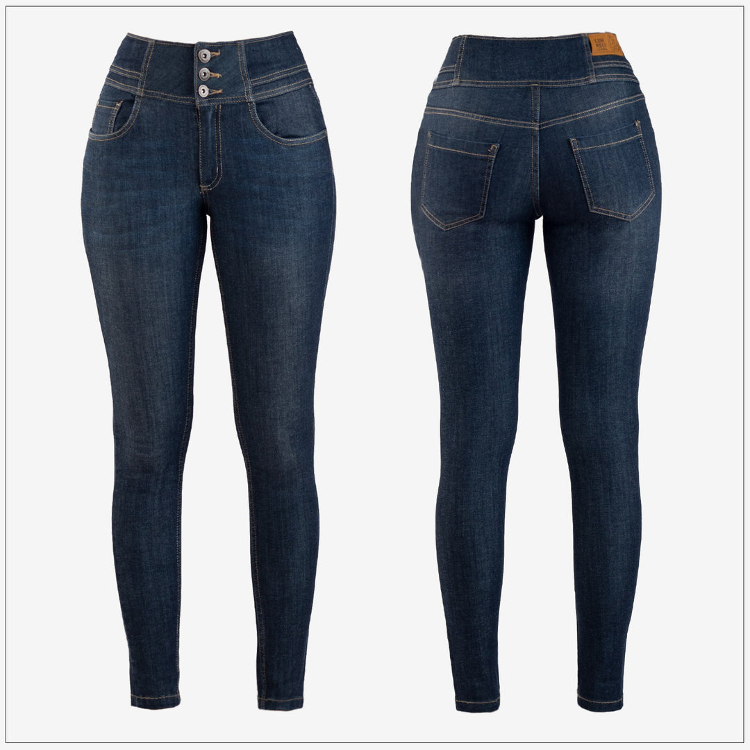 High Waist Slim Fit Jean - Dark Wash