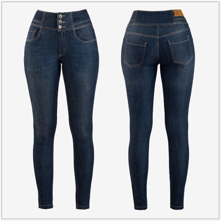 High Waist Slim Fit Jean - Dark Wash