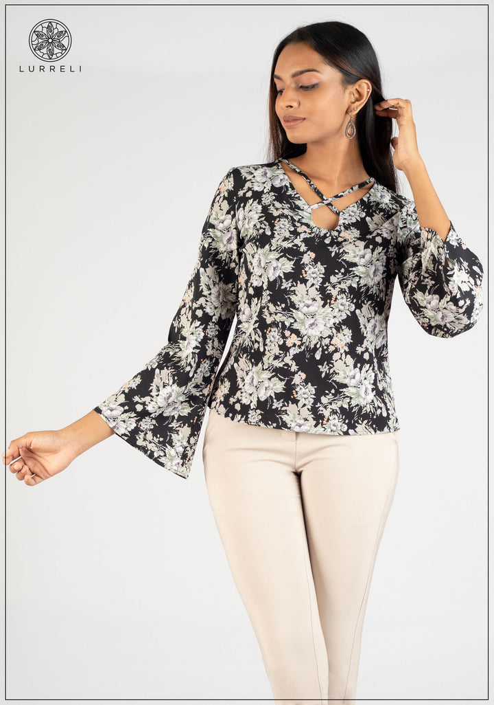 Bell Sleeve Work Wear Top