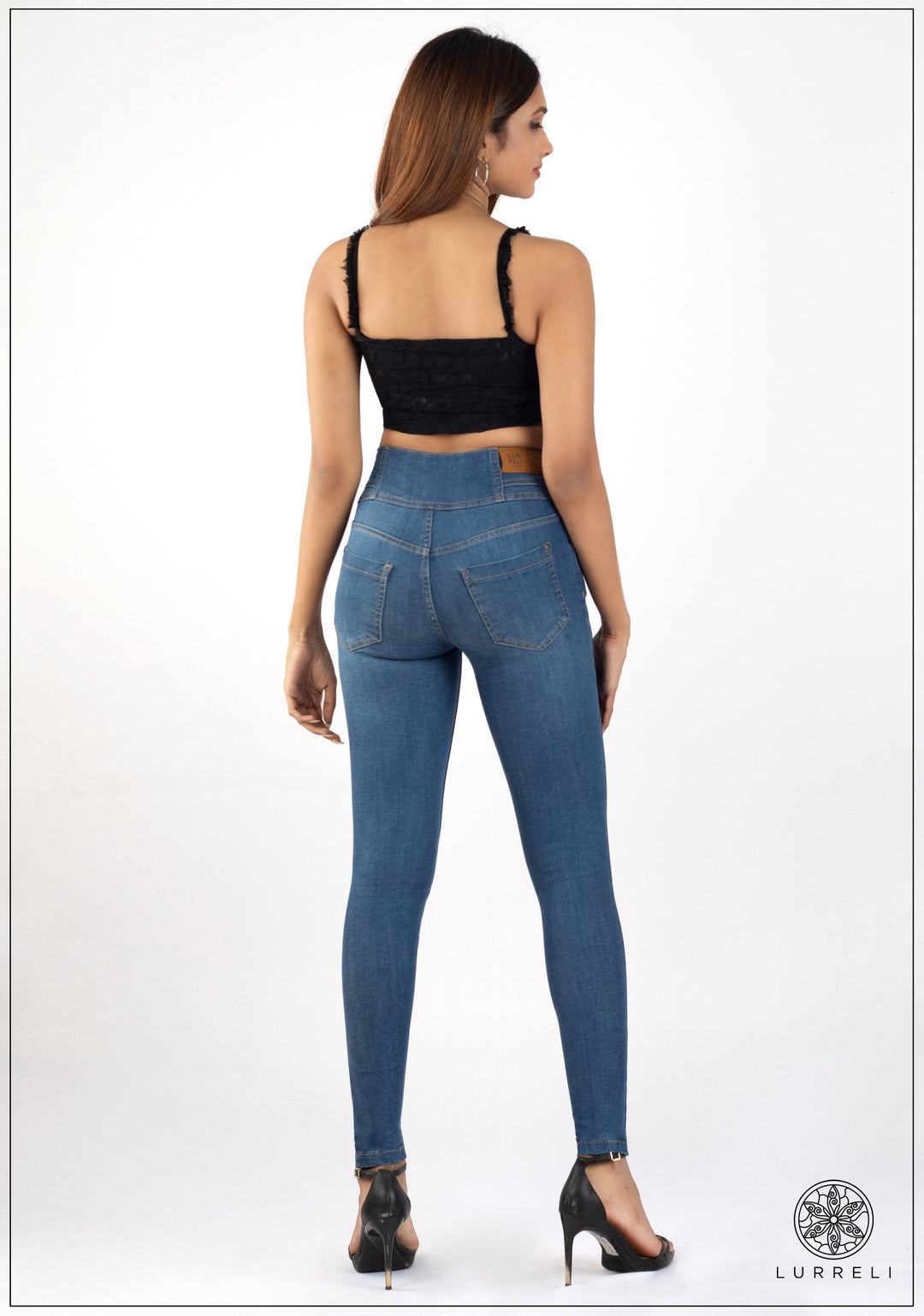 High Waist Slim Fit Jean - Mid Wash