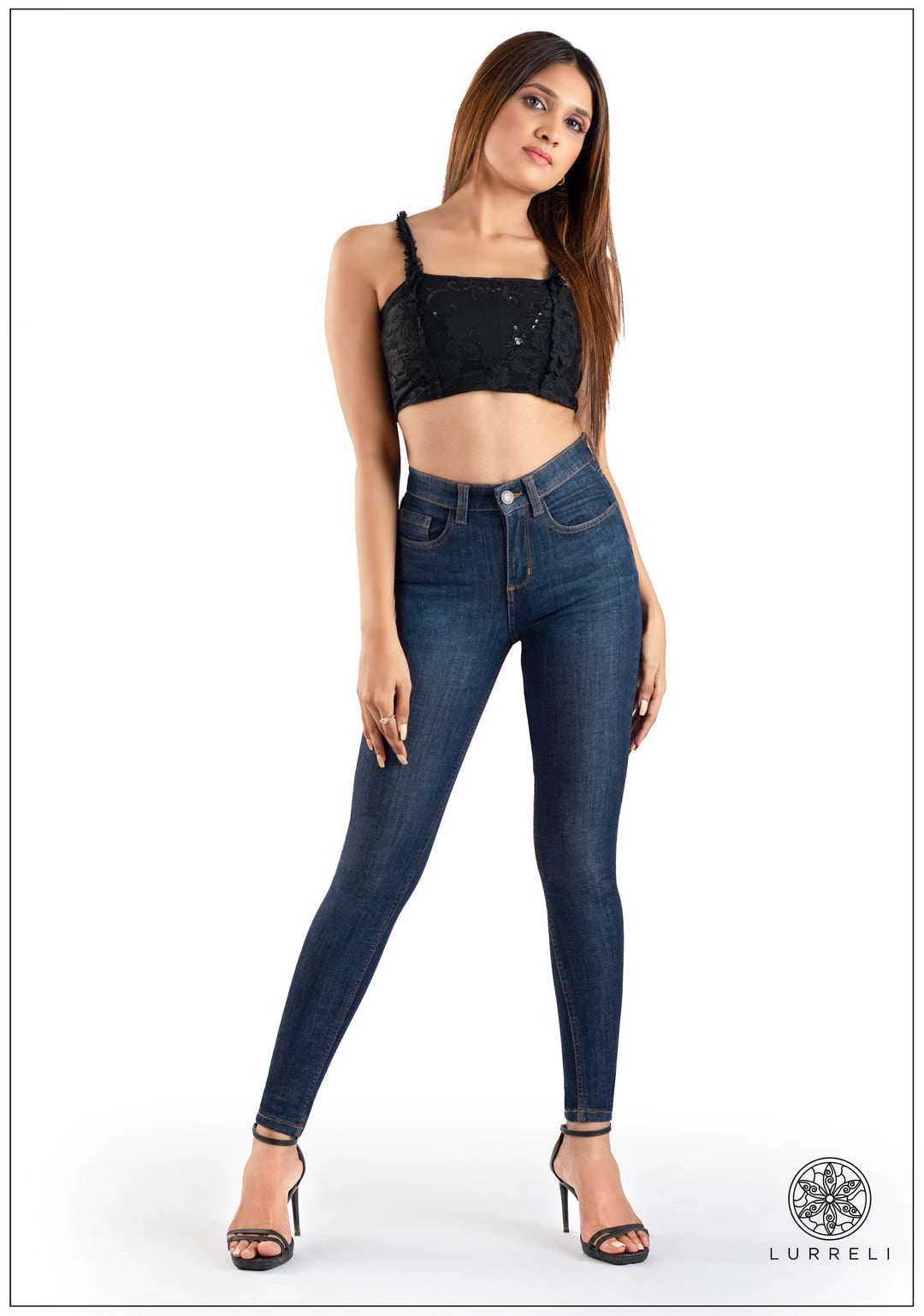 Mid Waist Slim Fit Jean - Dark Wash