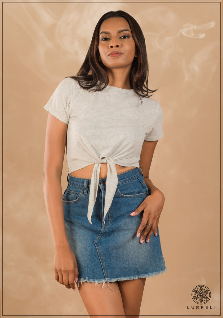 Tie Up Detail Crop Top
