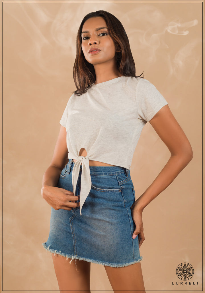 Tie Up Detail Crop Top