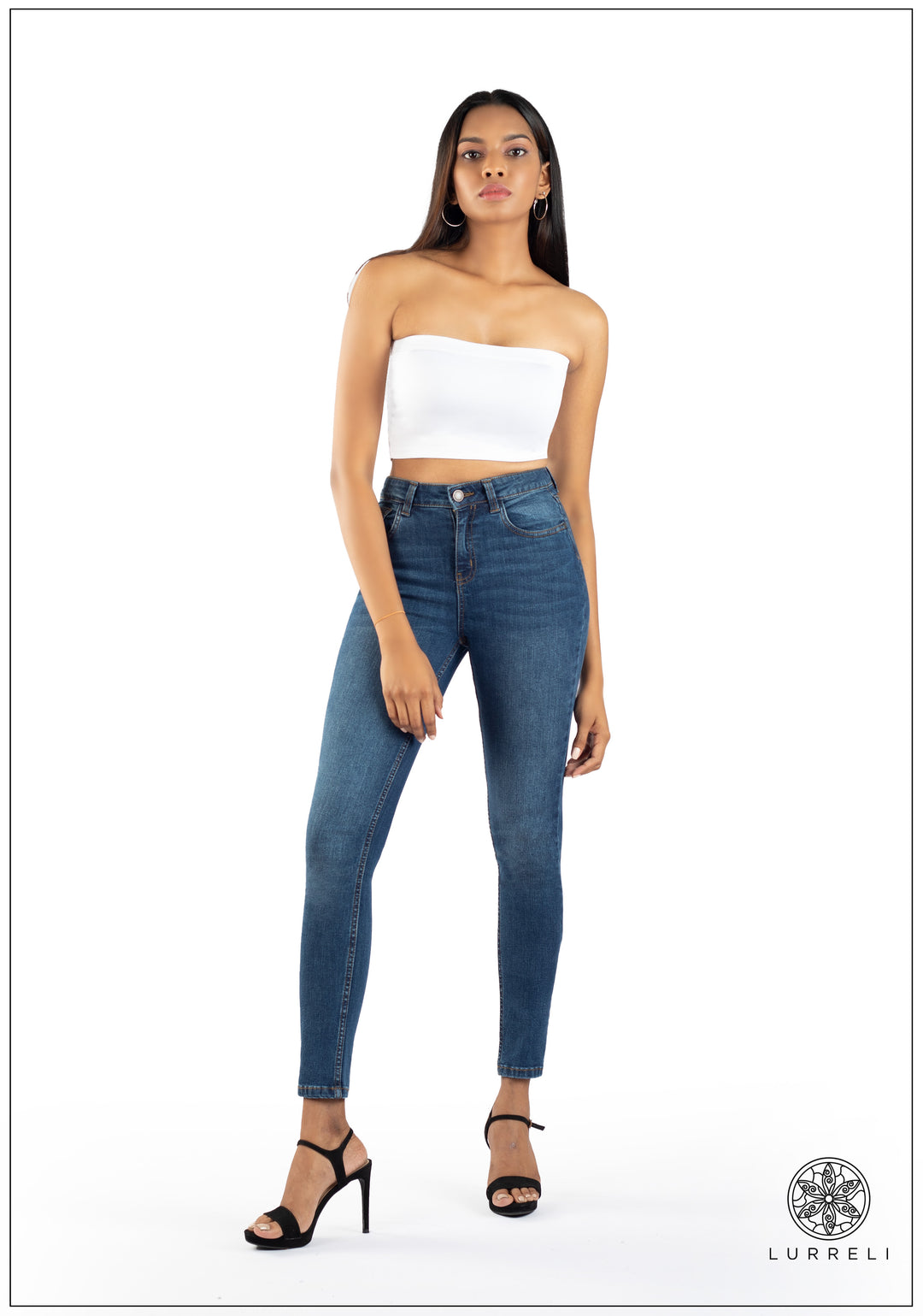 Mid Waist Slim Fit Jean - Dark Wash