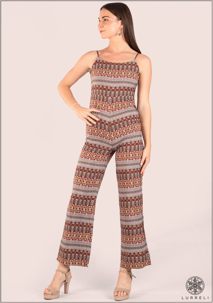 Tribal Print Strappy Jumpsuit