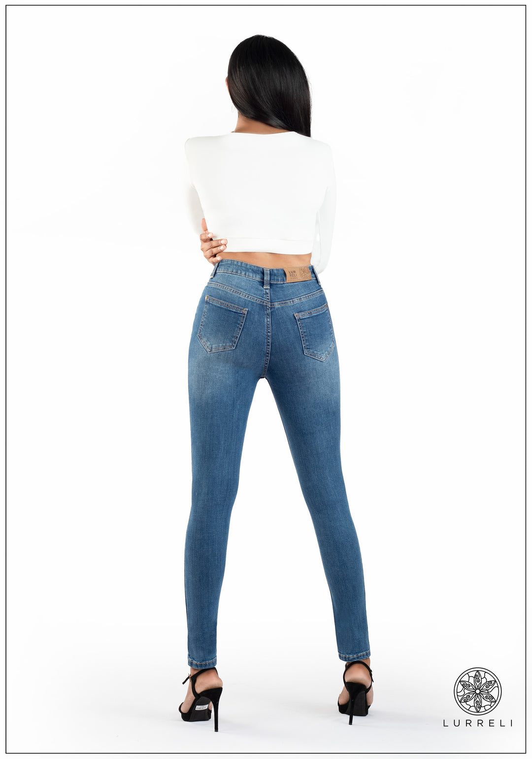 Mid Waist Slim Fit Jean - Mid Wash