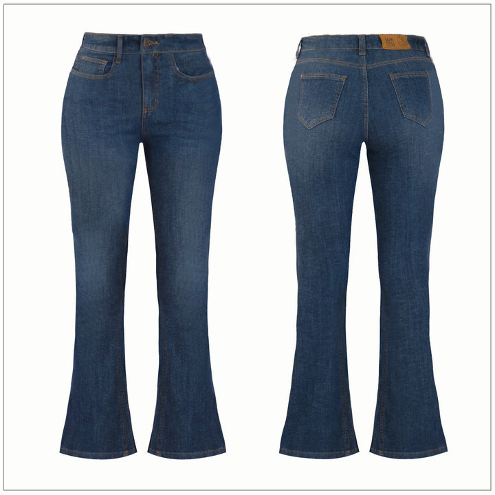 High Waist Boot Cut Jean - Mid Wash