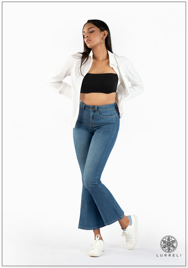 High Waist Boot Cut Jean - Light Wash