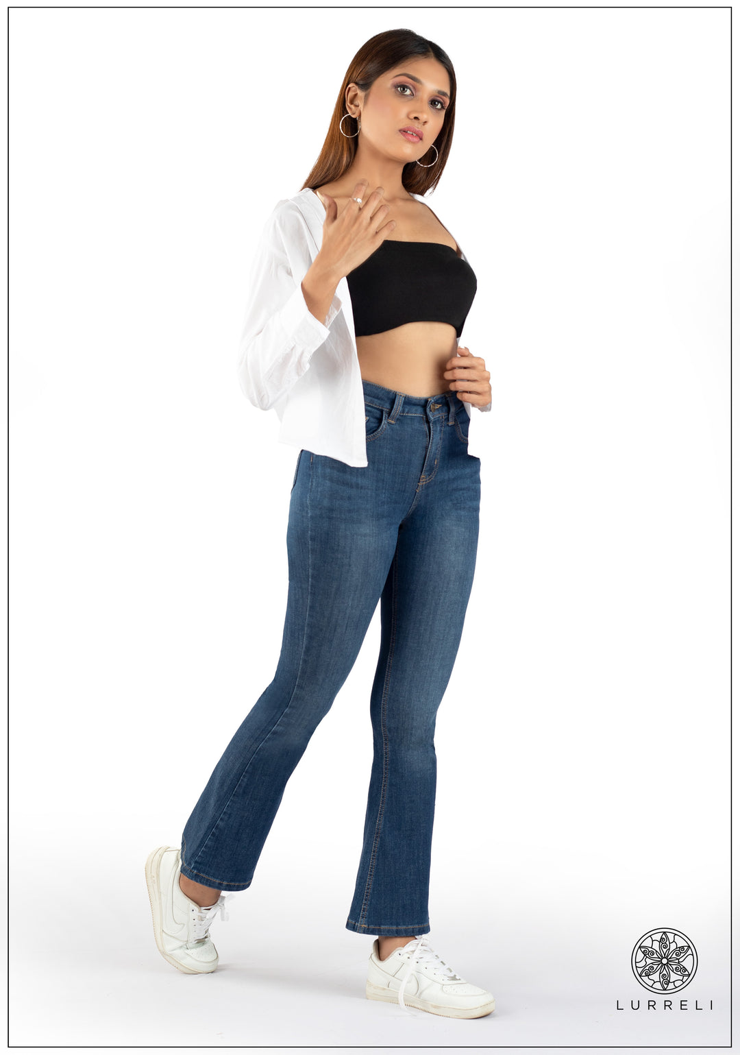 High Waist Boot Cut Jean - Mid Wash