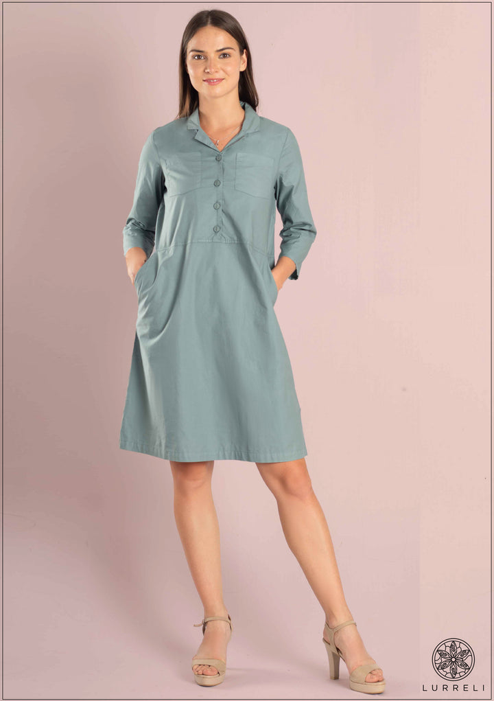 Collar Detail Causal Dress