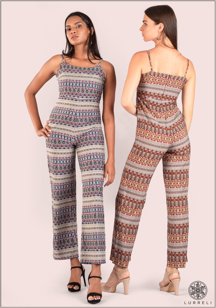 Tribal Print Strappy Jumpsuit