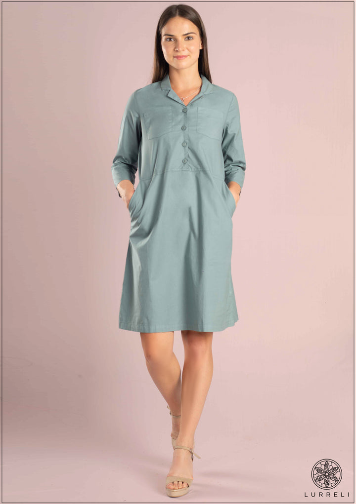 Collar Detail Causal Dress