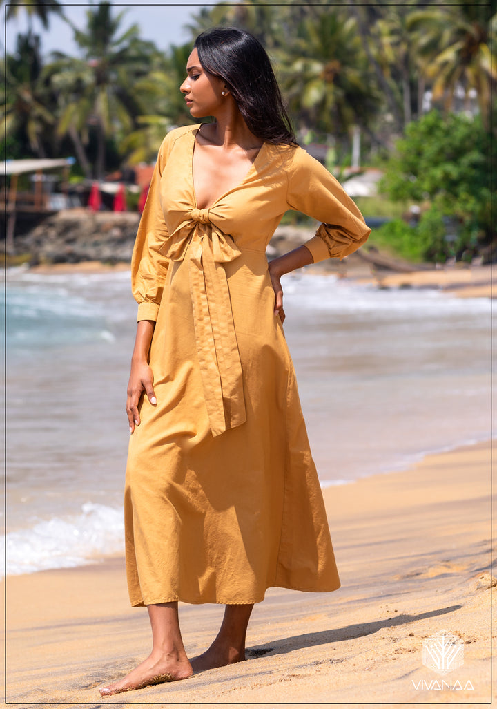 Tie-Front Maxi Dress