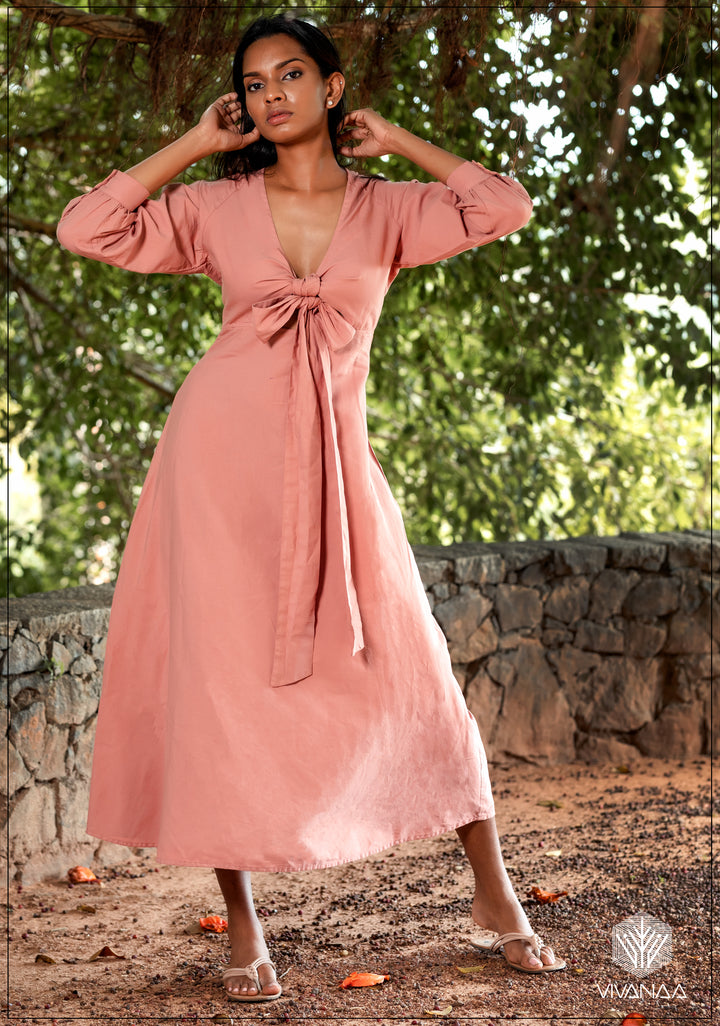 Tie-Front Maxi Dress