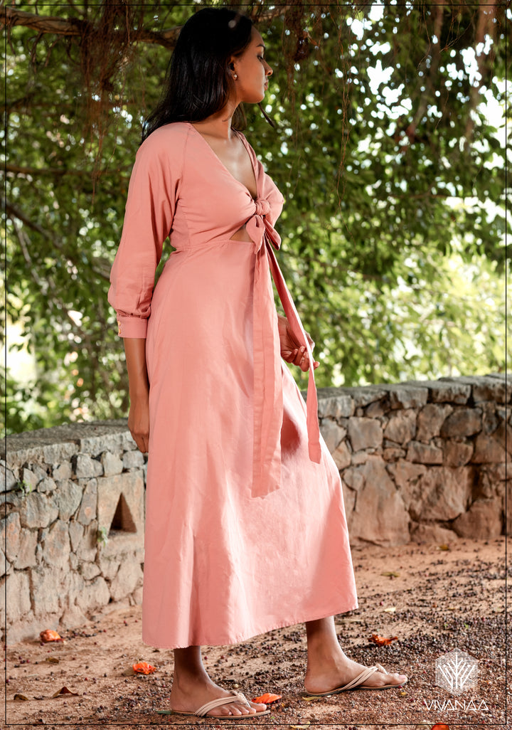 Tie-Front Maxi Dress
