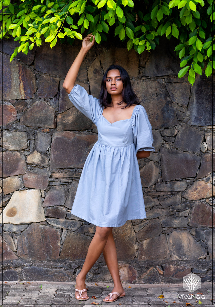 Gathering Detail Midi Dress