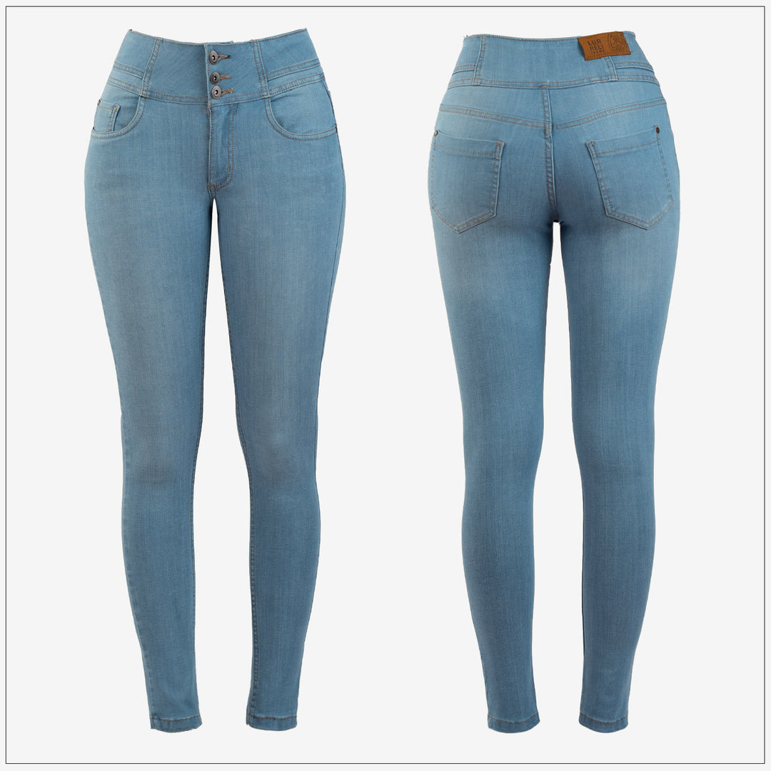 High Waist Slim Fit Jean - Light Wash