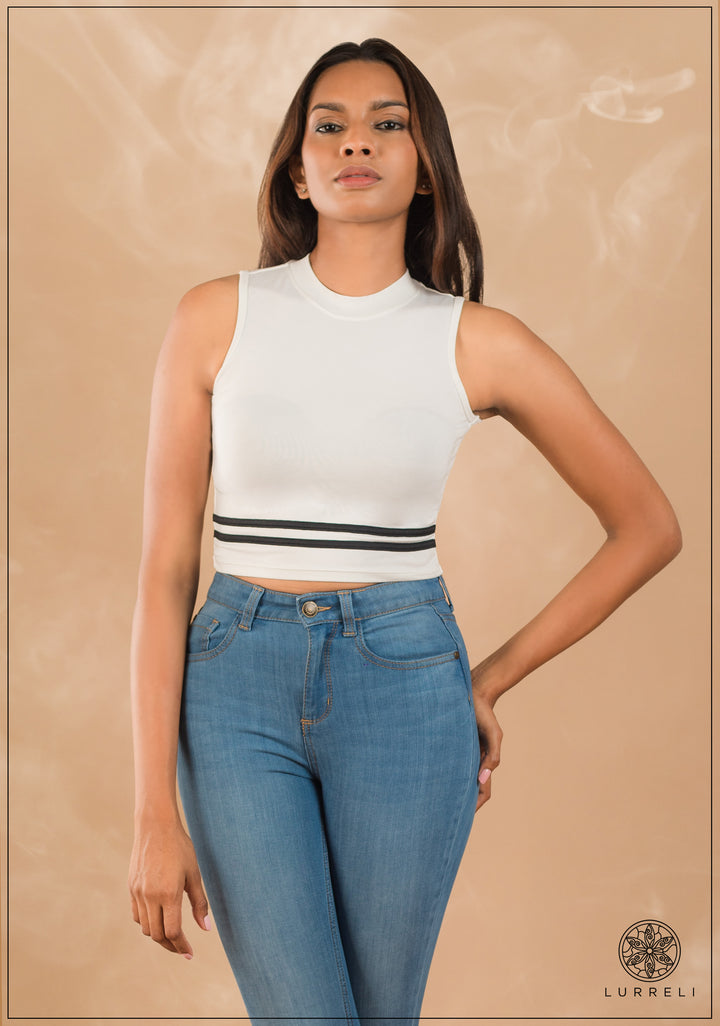 Contrast Piping Detail Tank Top