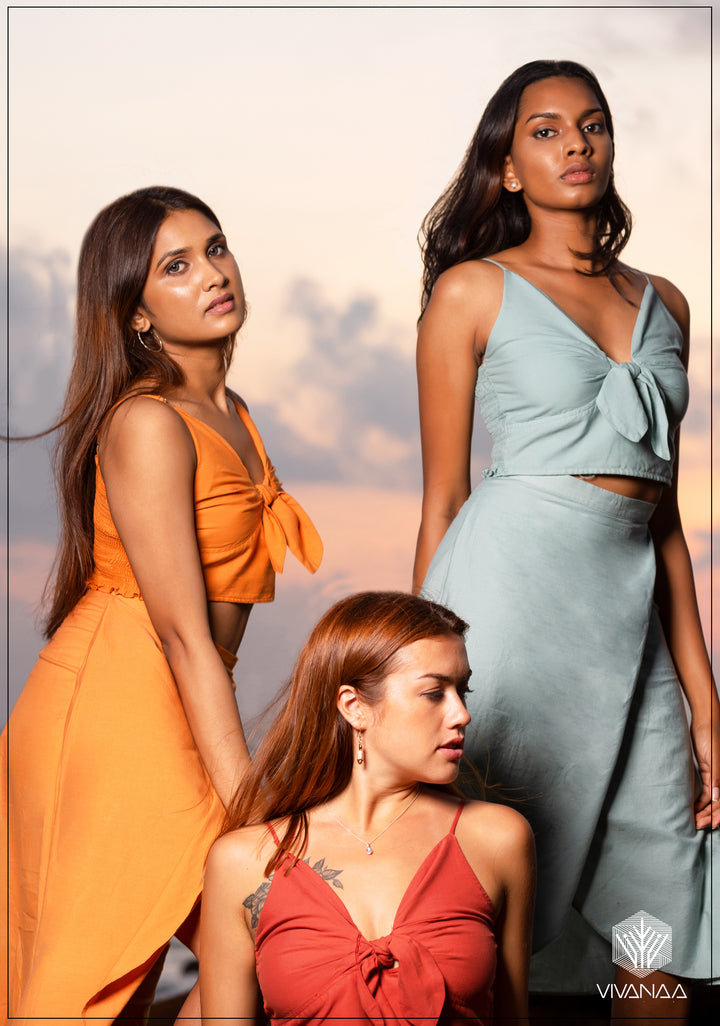 Knot Detail Gathering Smock Top