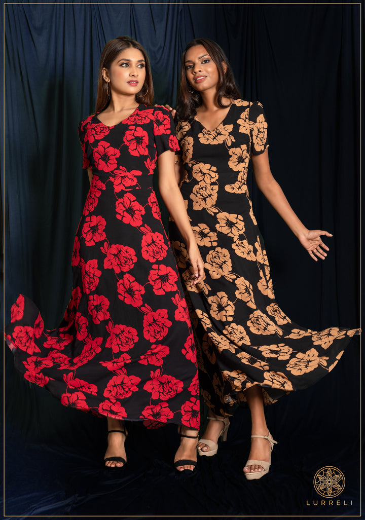 Floral Printed Maxi Dress