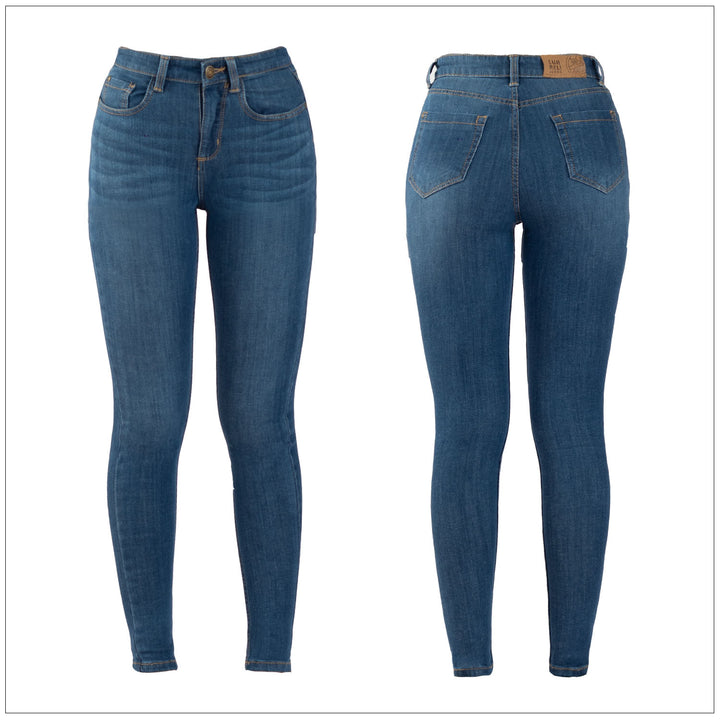 Mid Waist Slim Fit Jean - Mid Wash