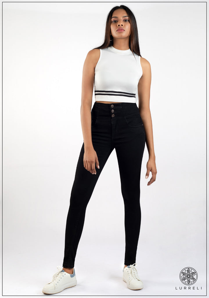 High Waist Slim Fit Jean - Dark Wash