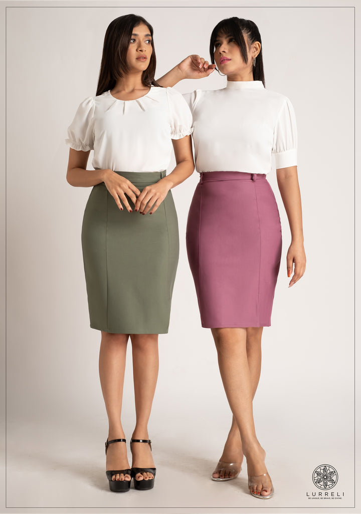 Front Split Pencil Skirt