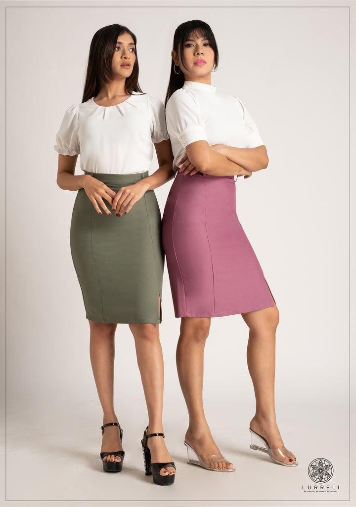 Front Split Pencil Skirt