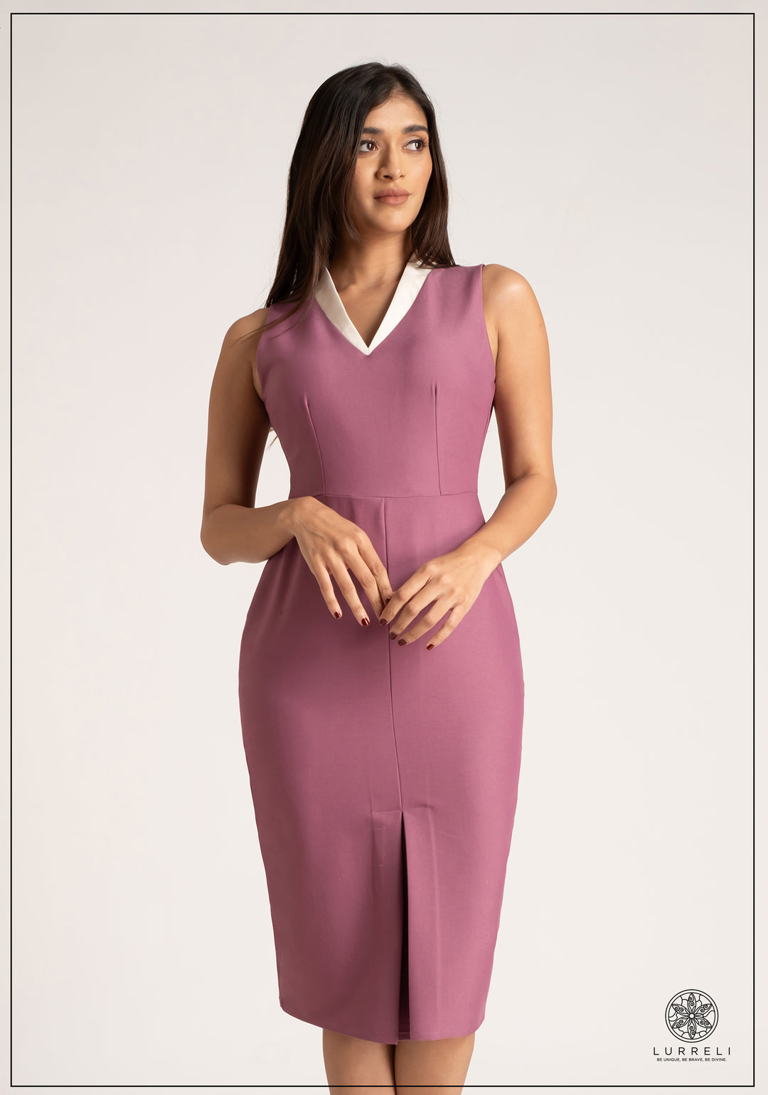 V Neck Midi Dress