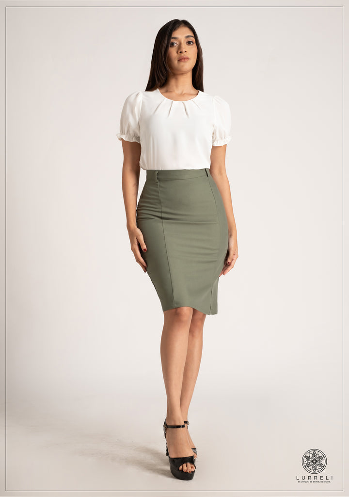 Front Split Pencil Skirt