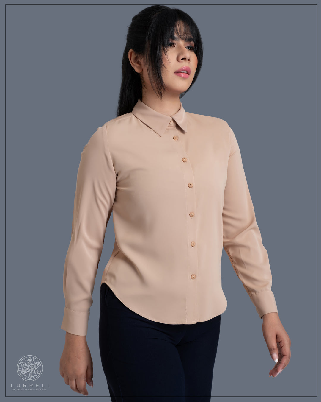 Long Sleeve Collard Blouse