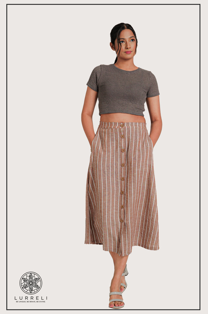 Button Detail  Skirt