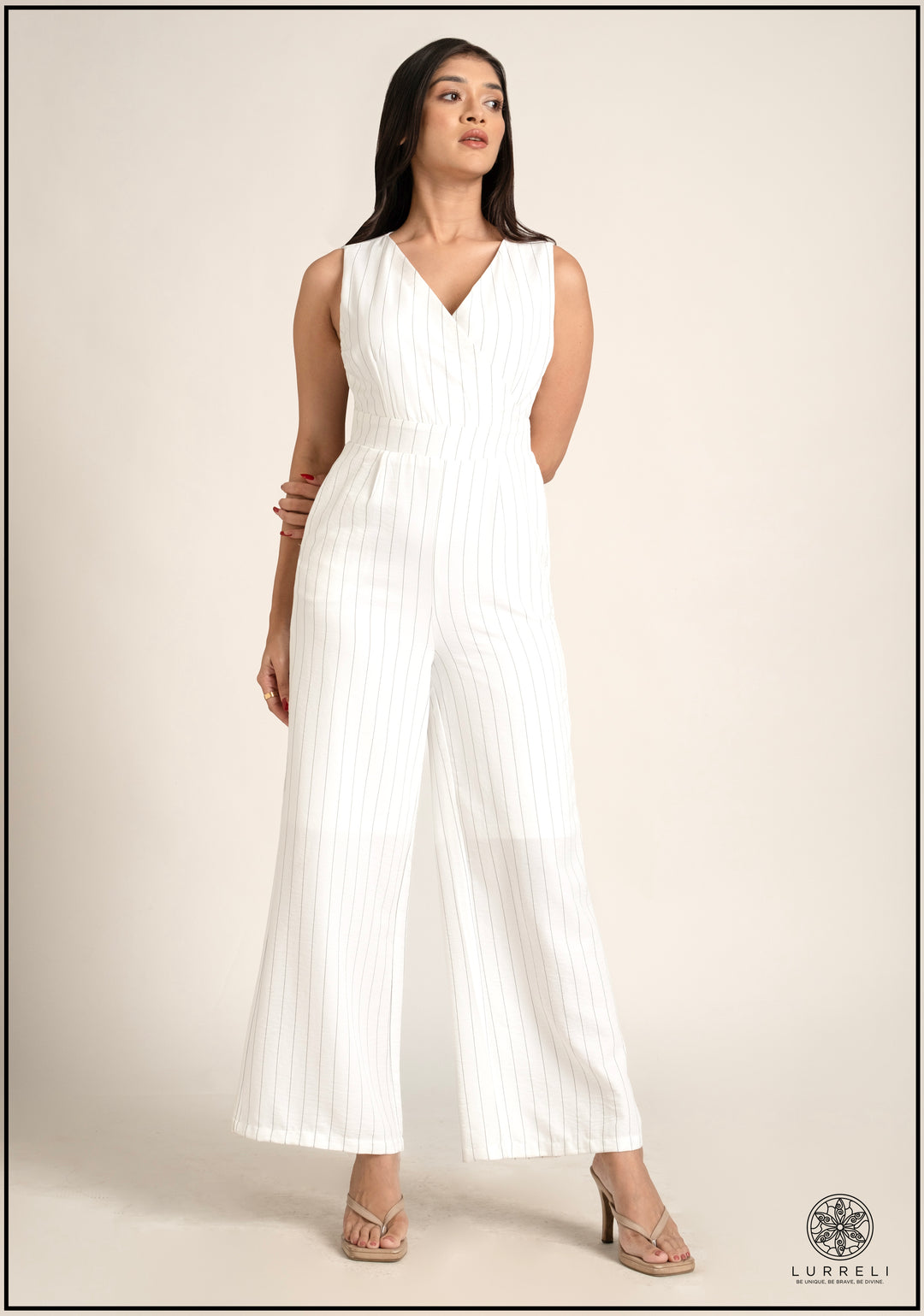Stripe Detail&nbsp;Sleeveless Jumpsuit