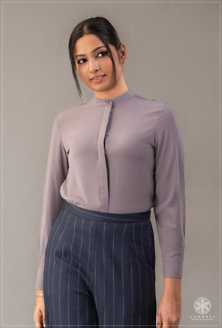 Chinese Collar Basic Blouse