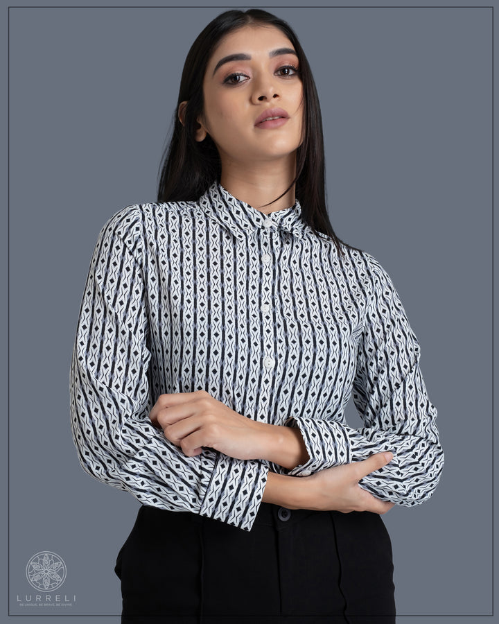 Printed Work Wear Blouse