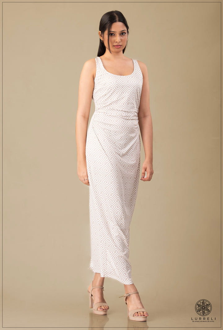 "Floral Printed Maxi Dress''