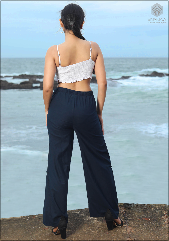 Frill Trim Wide Leg Pant