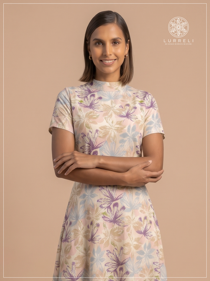 Belted Floral Midi Dress