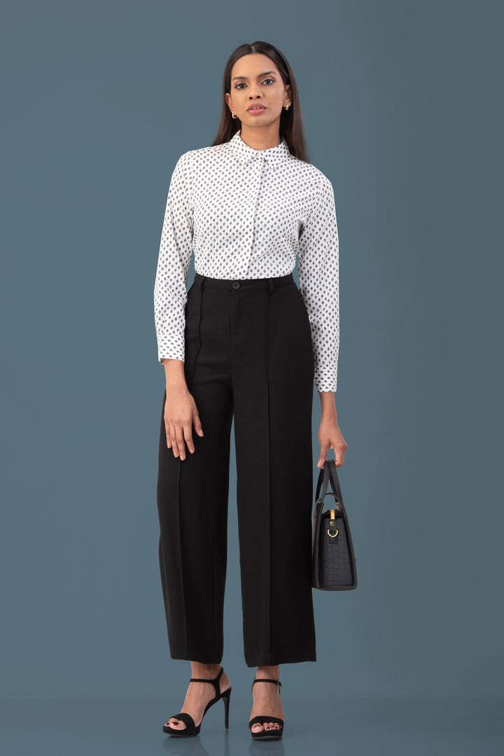 Long Sleeve Collard Blouse