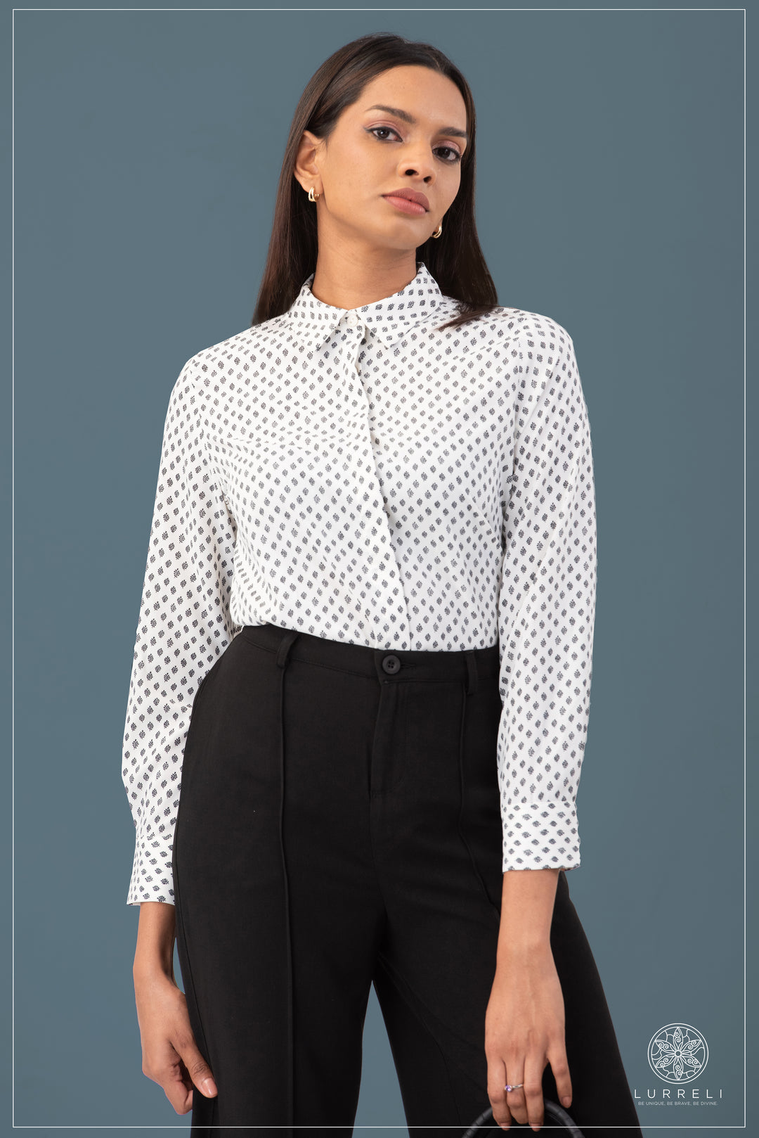 Long Sleeve Collard Blouse