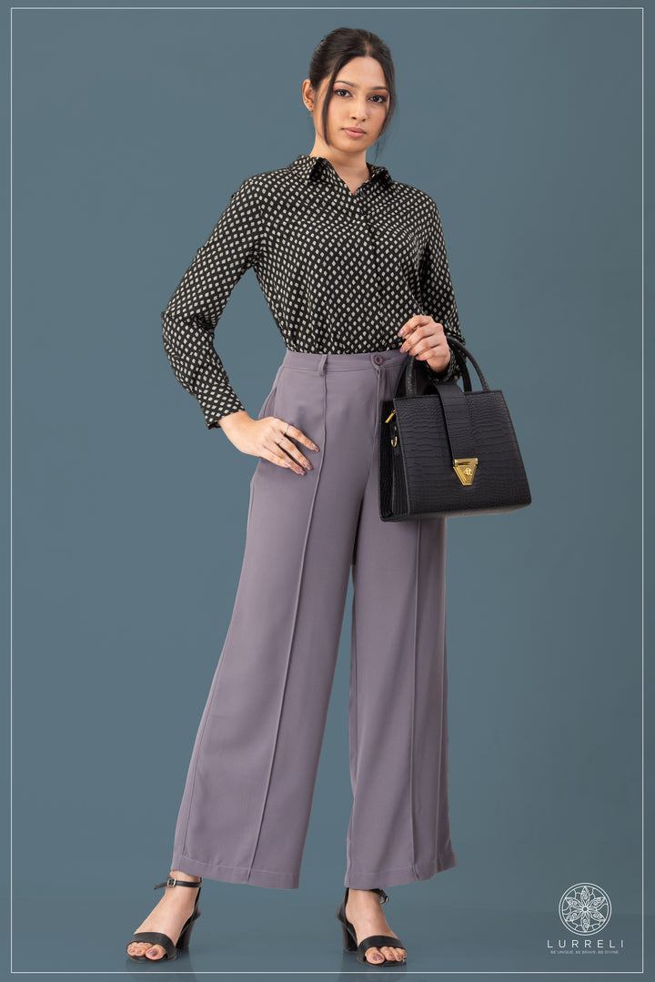 Long Sleeve Collard Blouse