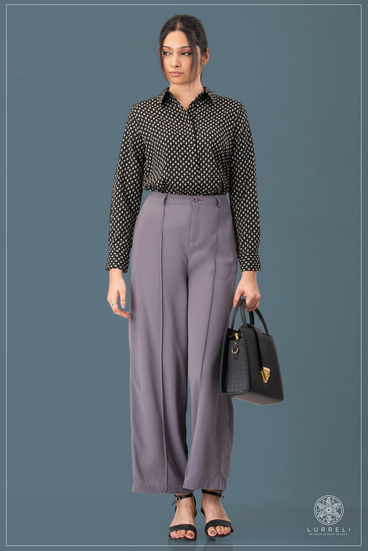 Long Sleeve Collard Blouse