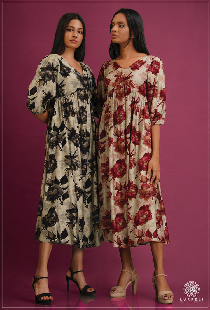 Similar floral dresses