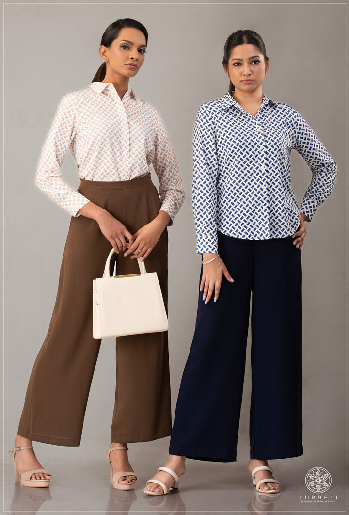 Long Sleeve Collard Blouse