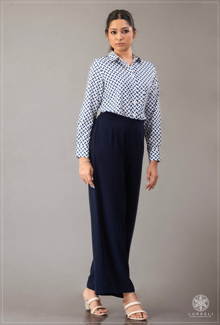 Long Sleeve Collard Blouse