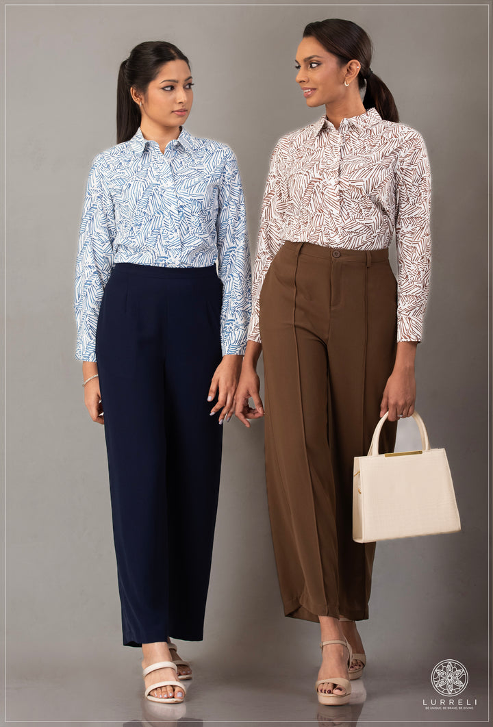 Long Sleeve Collard Blouse