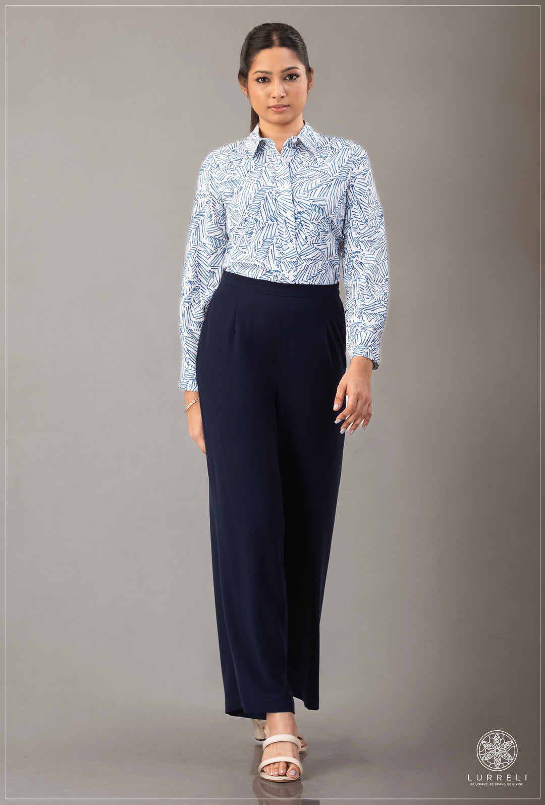 Long Sleeve Collard Blouse