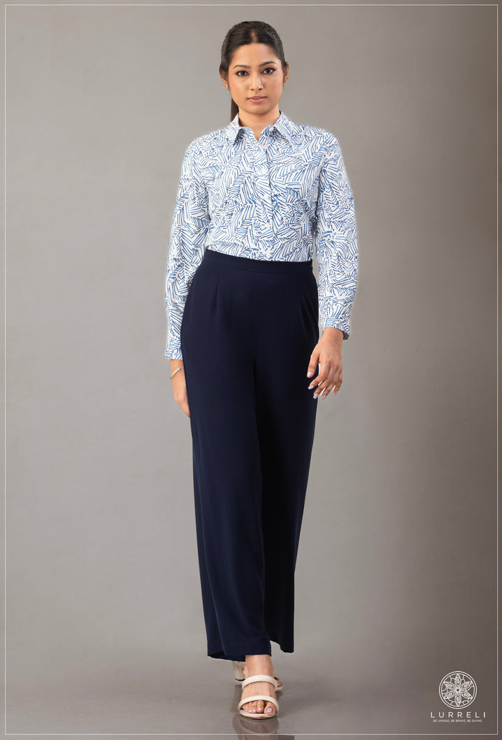 Long Sleeve Collard Blouse